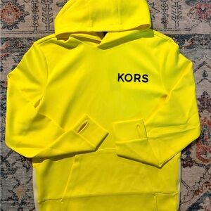 Michael KORS Women Bright Yellow Hoodie, Large